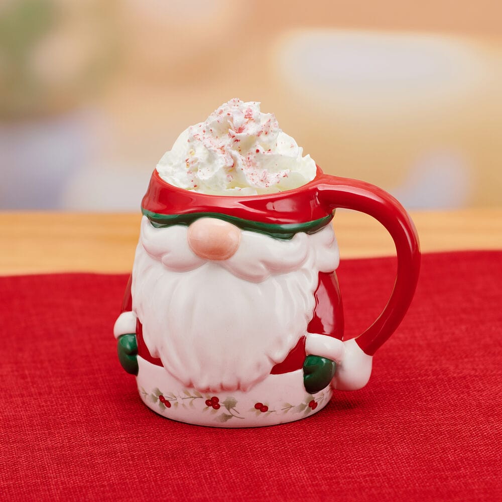 Winterberry® Figural Gnome Santa Mug