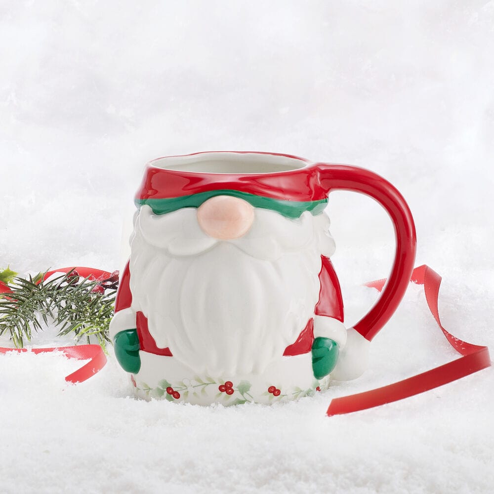 Winterberry® Figural Gnome Santa Mug
