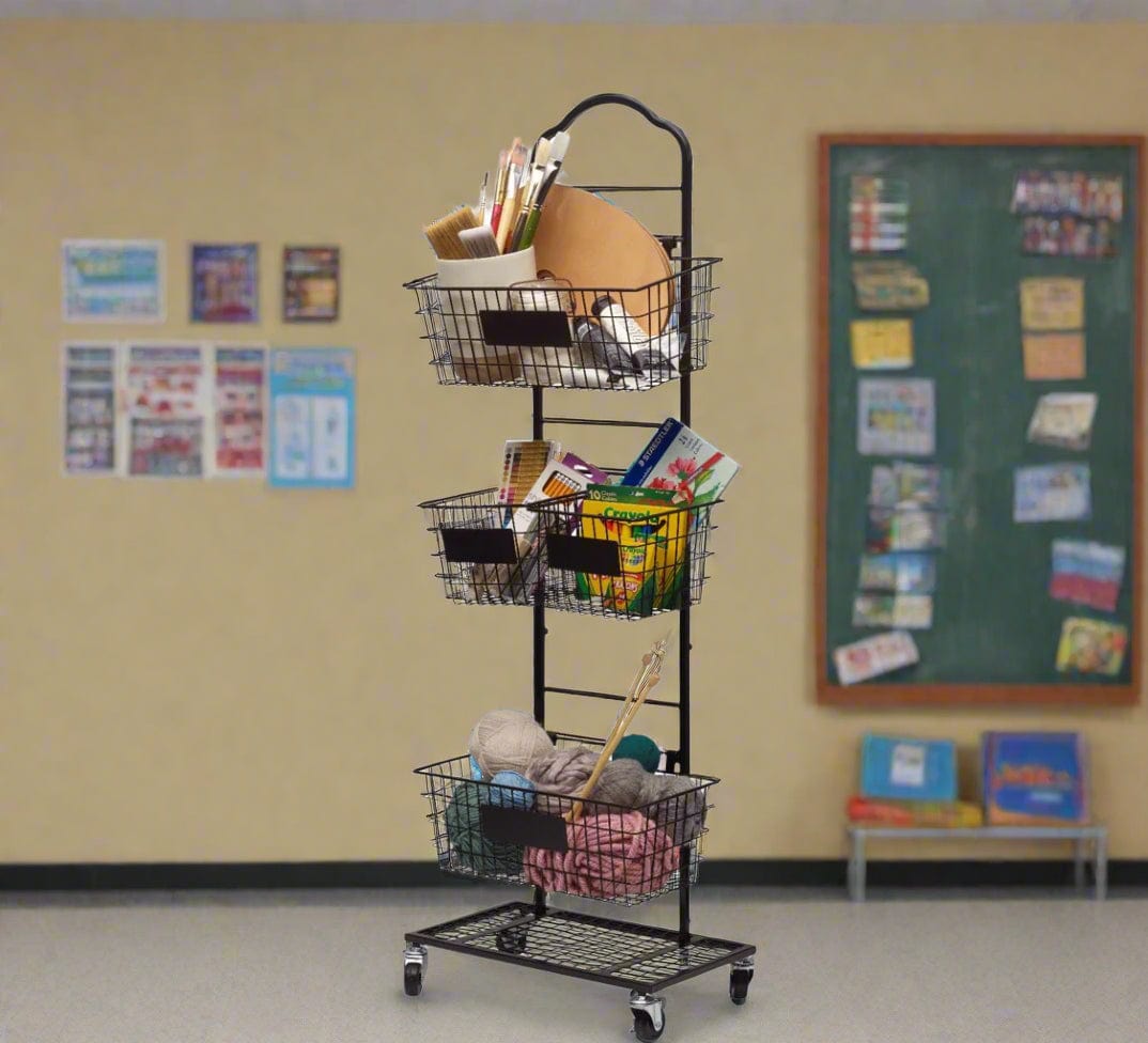 Mercato 3 Tier Adjustable Storage Rack with Chalkboard Plates