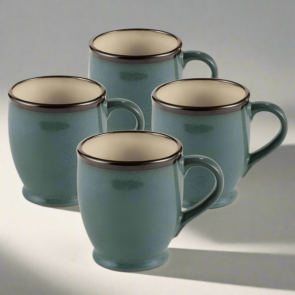 Belmont Set of 4 Blue Mugs