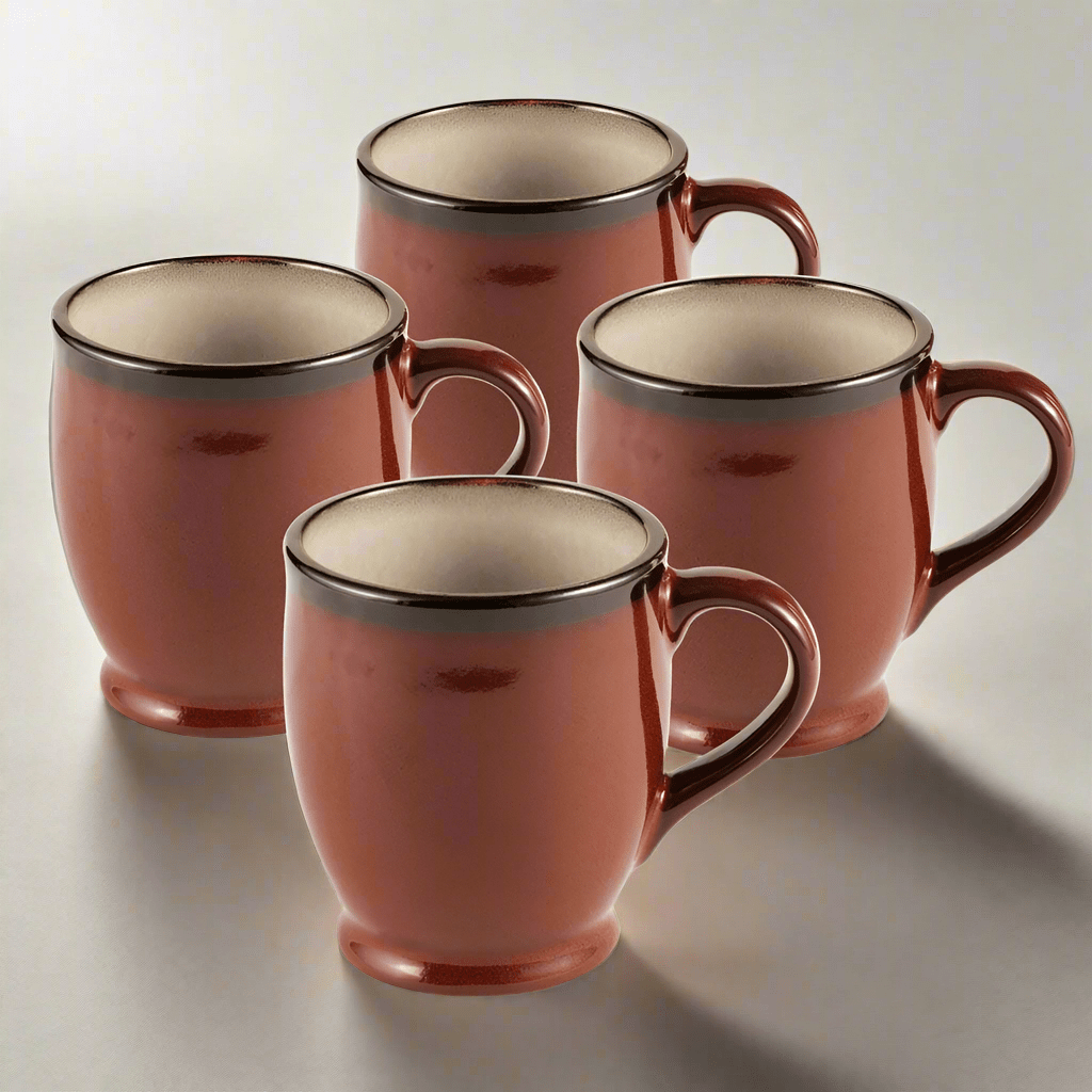 Belmont Set of 4 Red Mugs
