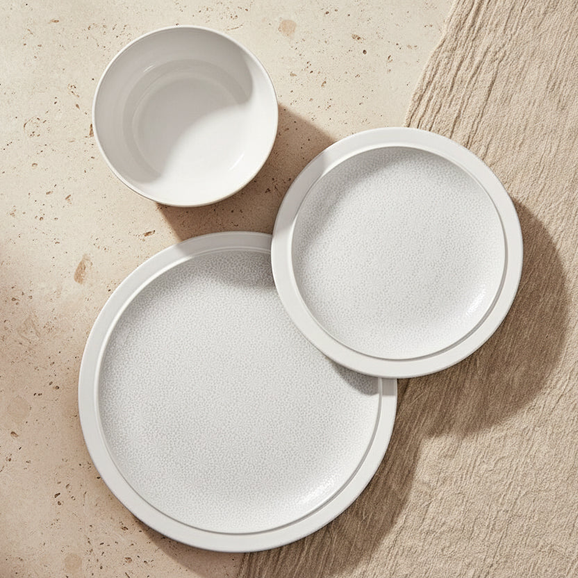 Blooming Meadow Cream 12 Piece Dinnerware Set, Service for 4