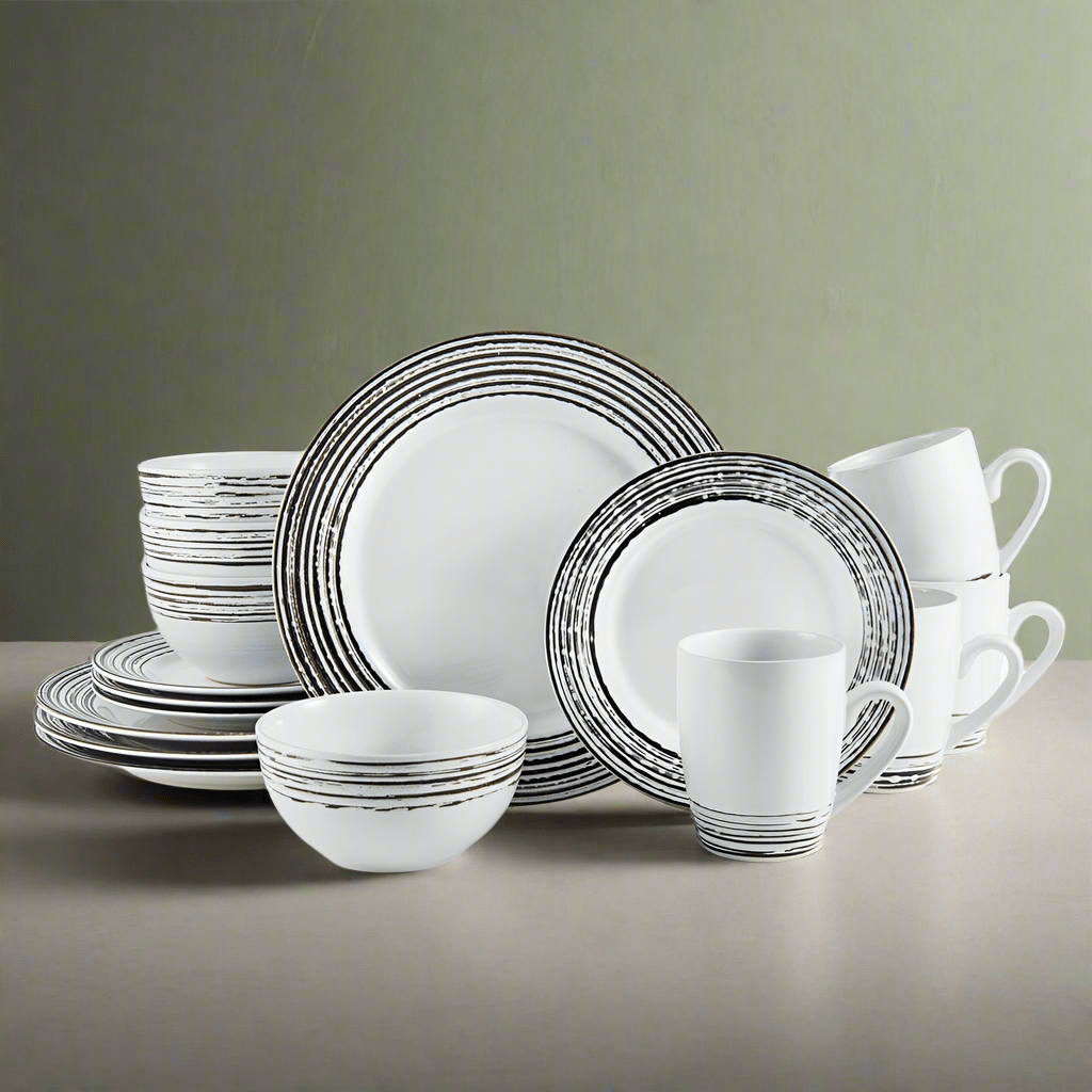 Jay Companies Madelyn White 16-Piece Dinner Set main image 1