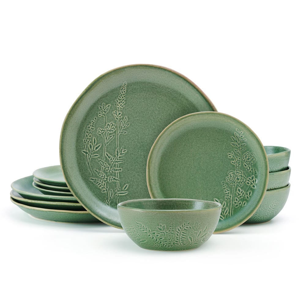 Sage green dinnerware sets sale