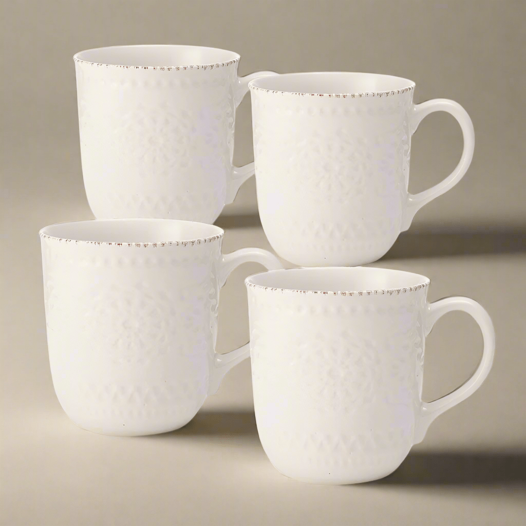 Chateau Cream Set of 4 Mugs