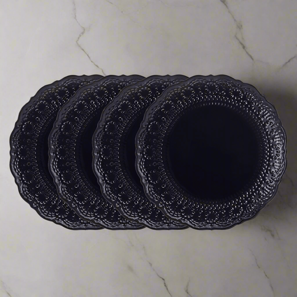 Chateau Midnight Set of 4 Dinner Plates