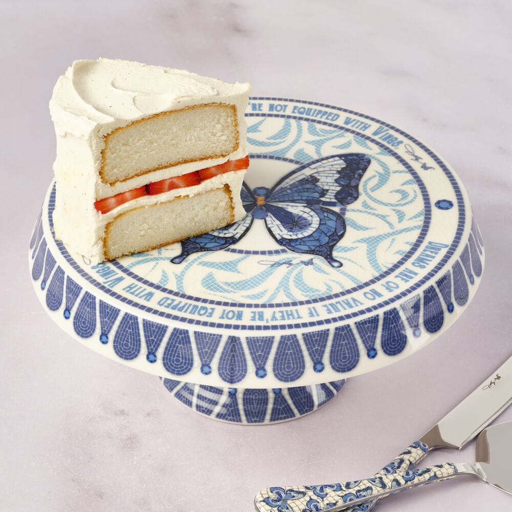 Dolly Parton Mosaic Butterfly Cake Stand