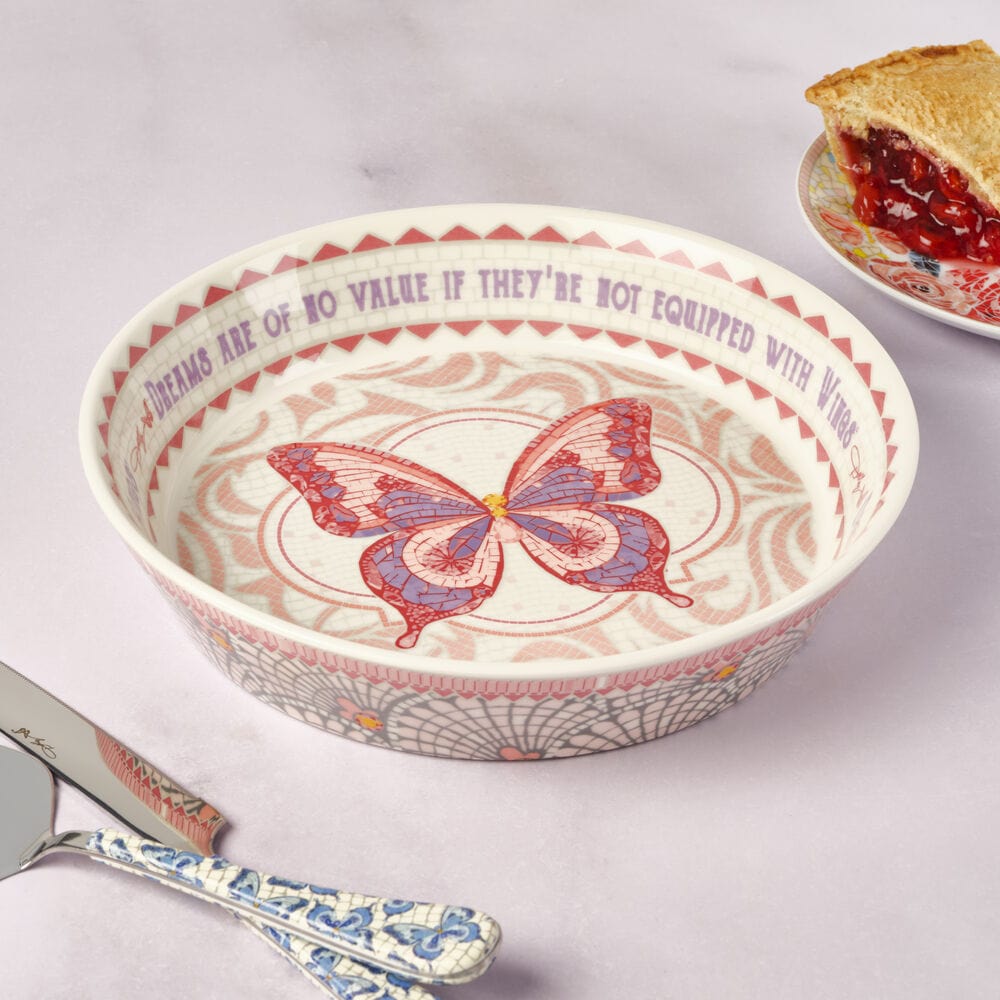 Dolly Parton Mosaic Butterfly Pie Plate