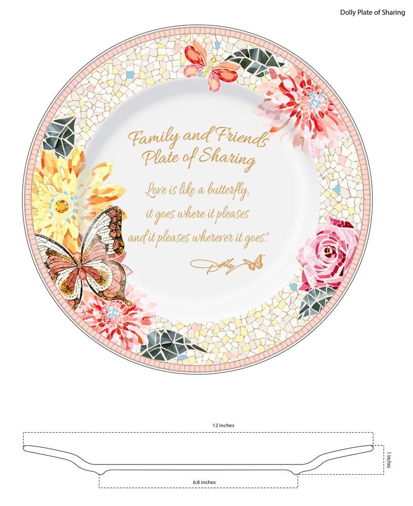 Dolly Parton Mosaic Sharing Plate