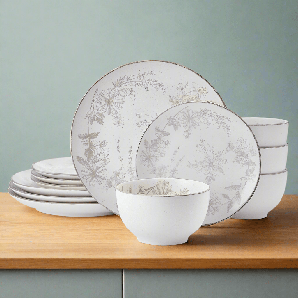 Enchanted Bloom 12 Piece Dinnerware Set, Service for 4 Enchanted Bloom 12 Piece Dinnerware Set, Service for 4
