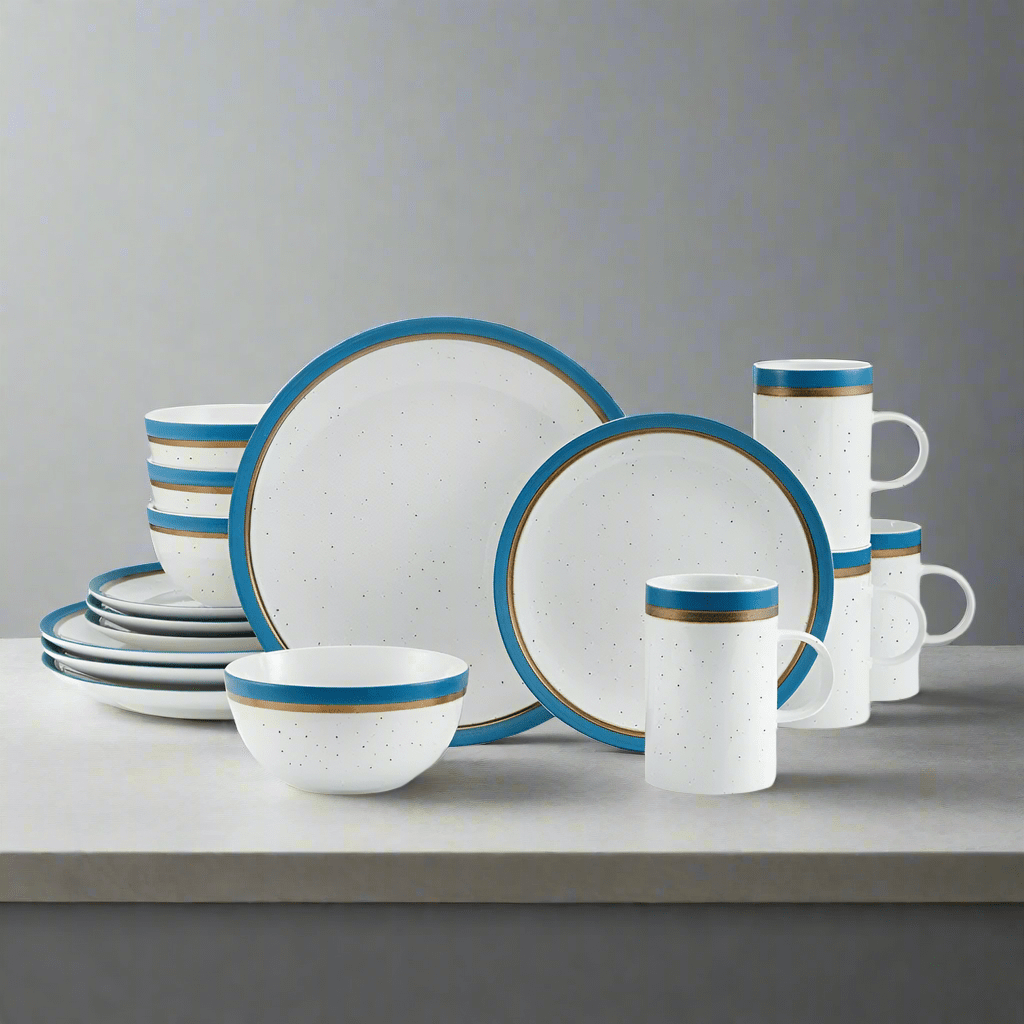 Ezra Blue 16 Piece Dinnerware Set, Service for 4 Ezra Blue 16 Piece Dinnerware Set, Service for 4