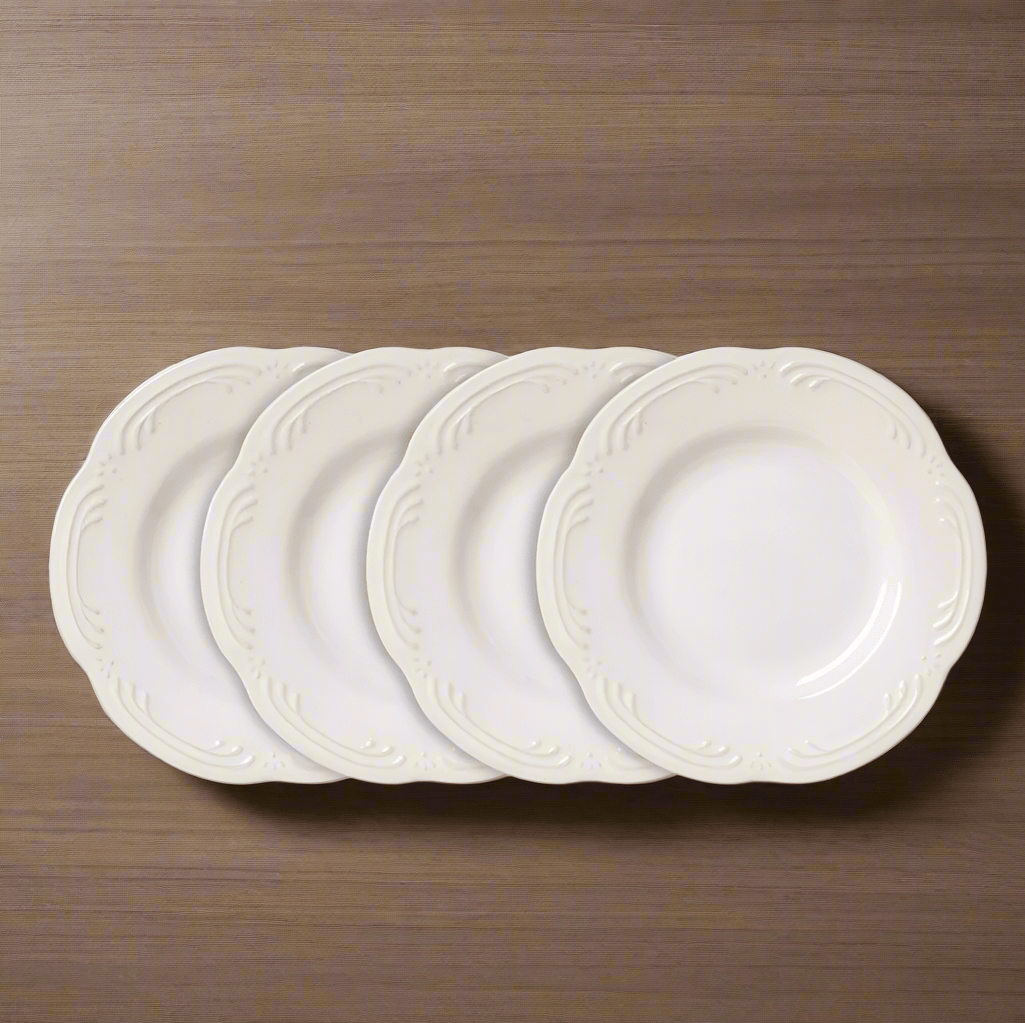 Filigree Set of 4 Bread and Butter Dessert Plates