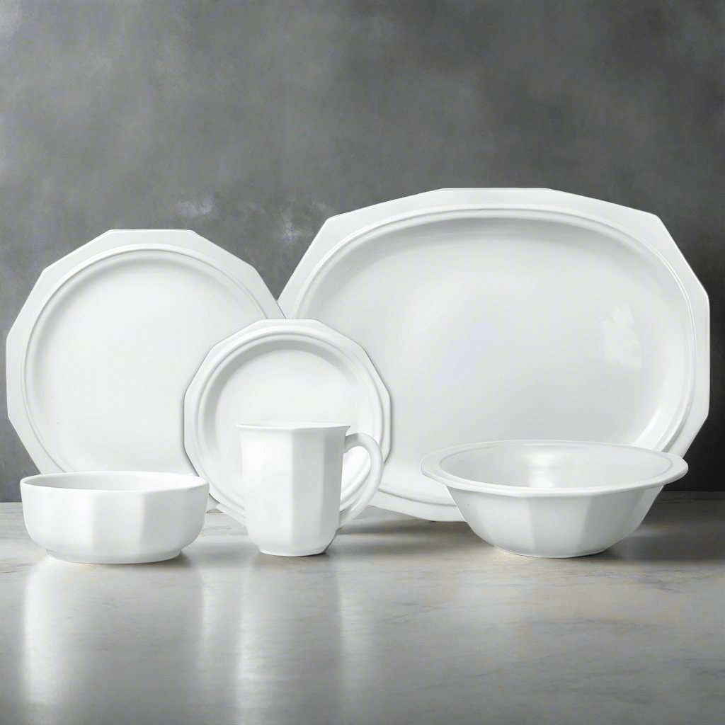 華中亭道八製　染付　漢詩花文　盃　共箱二重箱　M　R6564 Heritage Service for 8 with Serveware