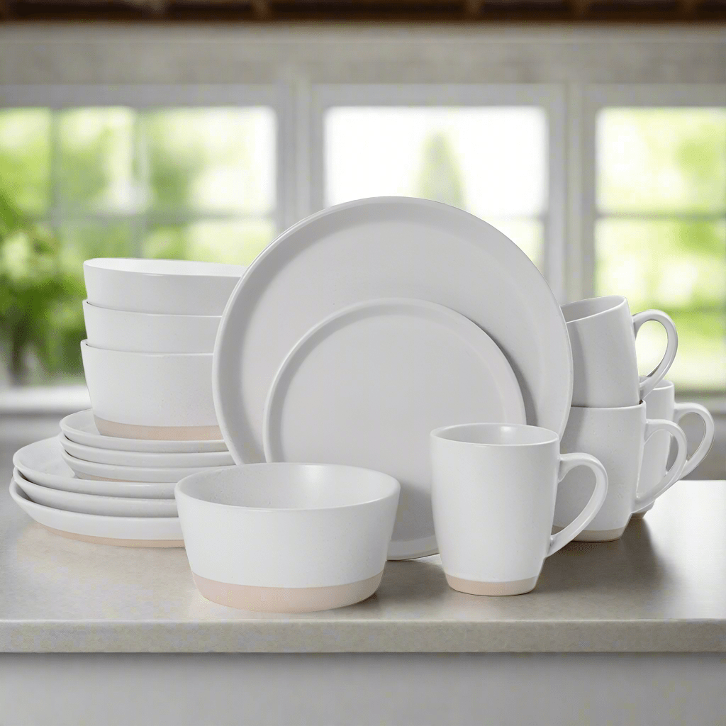 Hudson Beige 16 Piece Dinnerware Set, Service for 4 Hudson Beige 16 Piece Dinnerware Set, Service for 4
