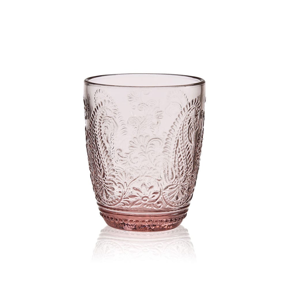 Fitz and Floyd Maddi Double Old Fashioned Glasses Set of 4 Blush
