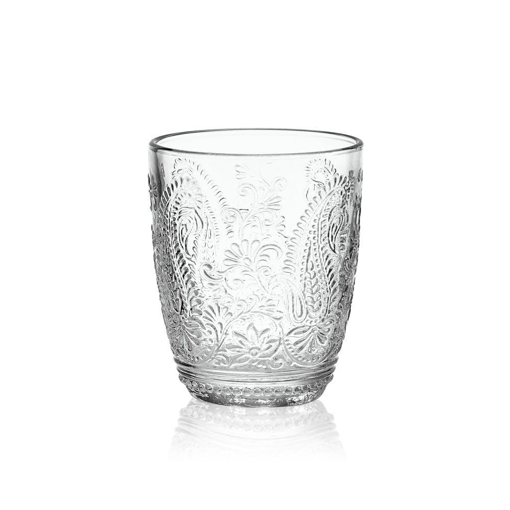 Fitz and Floyd Maddi Double Old Fashioned Glasses Set of 4, Clear