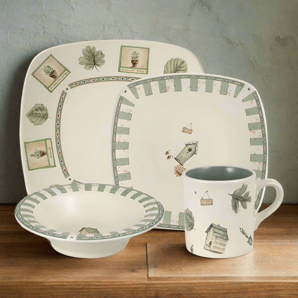 Table Pfaltzgraff Dishes Naturewood® Square Dinnerware Set