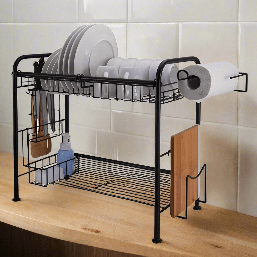 over the sink plant rack Gourmet Basics by Mikasa Black Over the Sink Organizer