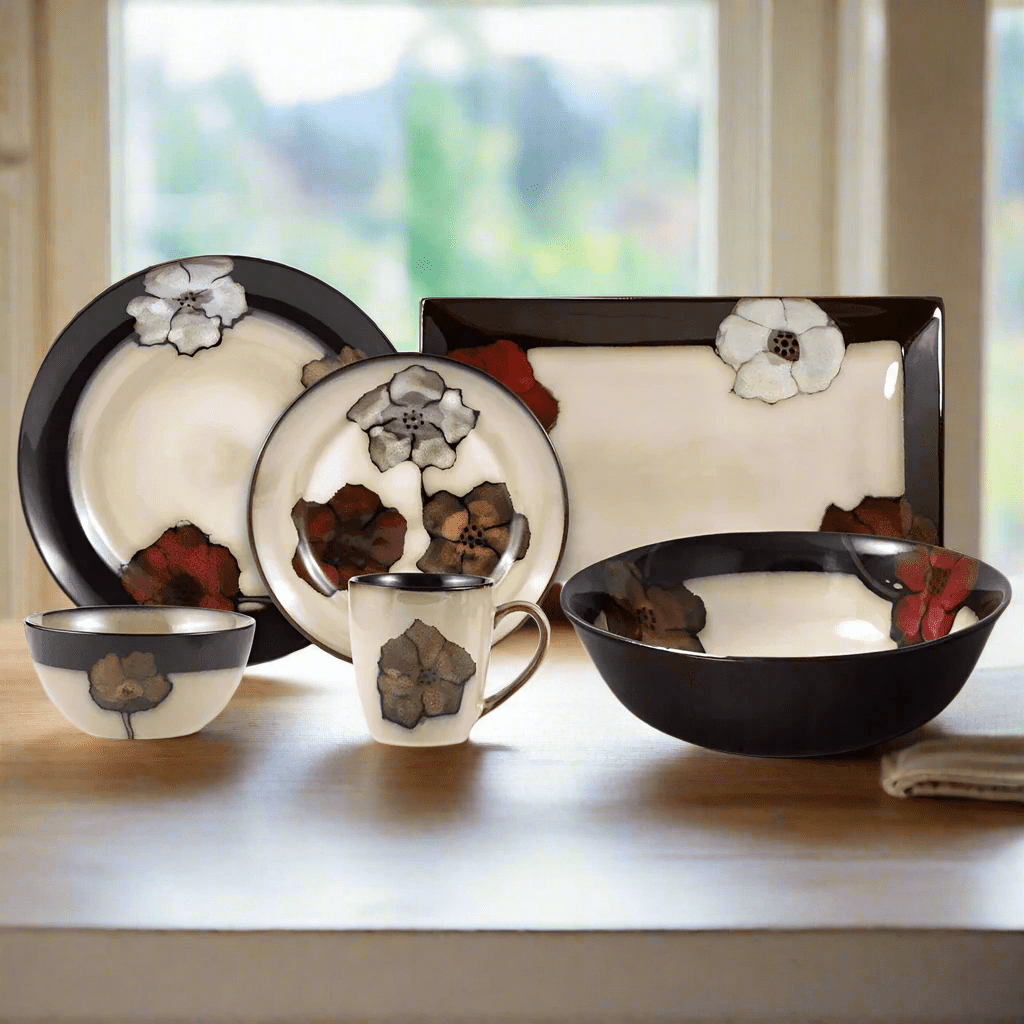 Painted Poppies Service for with Serveware - Main Image