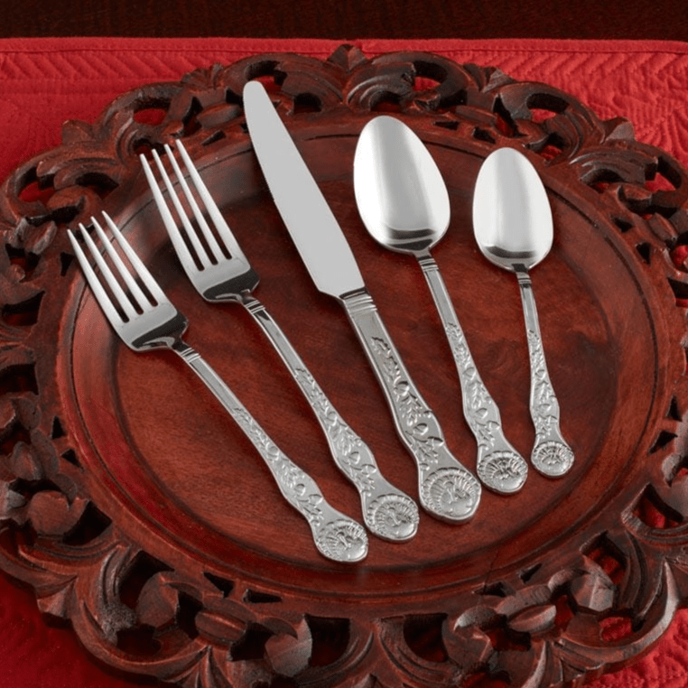 Plymouth 20 Piece Turkey Flatware Set, Service for 4 Plymouth 20 Piece Turkey Flatware Set, Service for 4