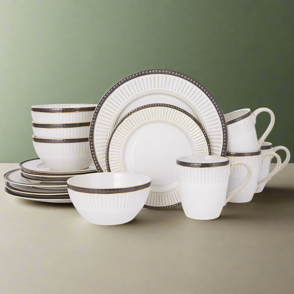 Promenade Column 16 Piece Dinnerware Set, Service for 4 Promenade Column 16 Piece Dinnerware Set, Service for 4