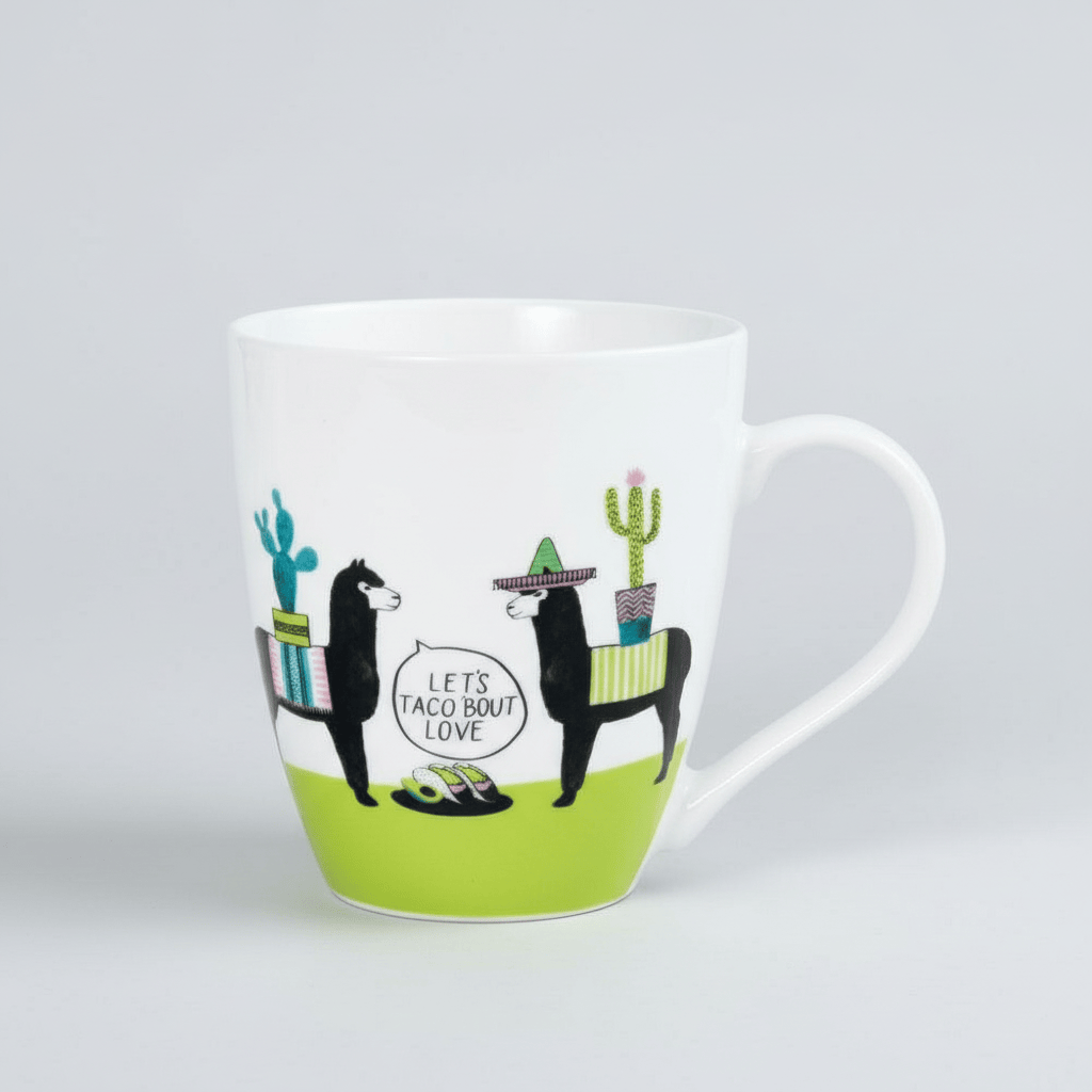 Sentiment Mugs Lets Taco Bout Love Llama Mug