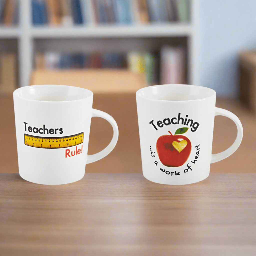 Sentiment Mugs Teacher Theme Mugs Set of 2
