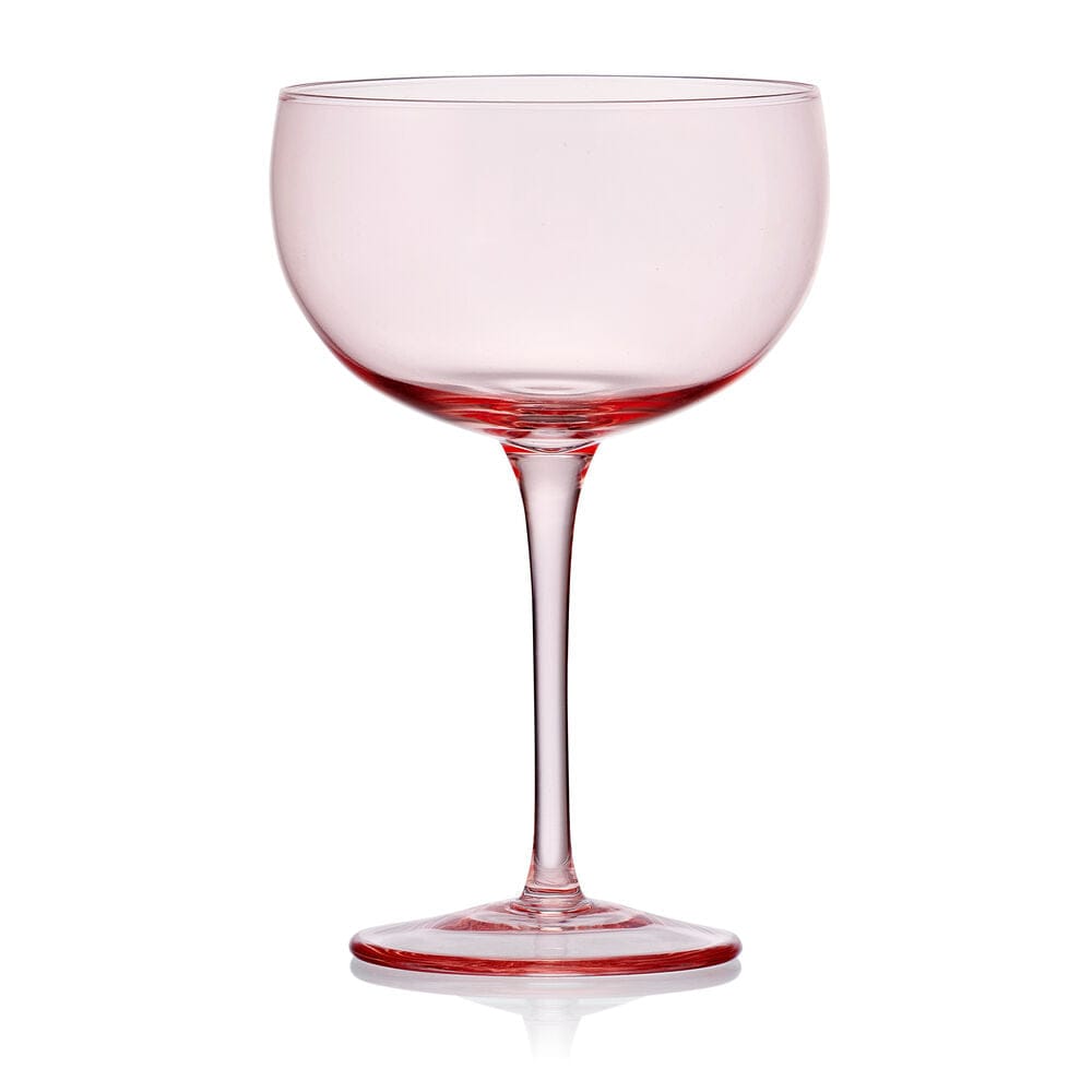 Darbie Angell Vibrance Blush Set of 4 Coupe Cocktail Glasses