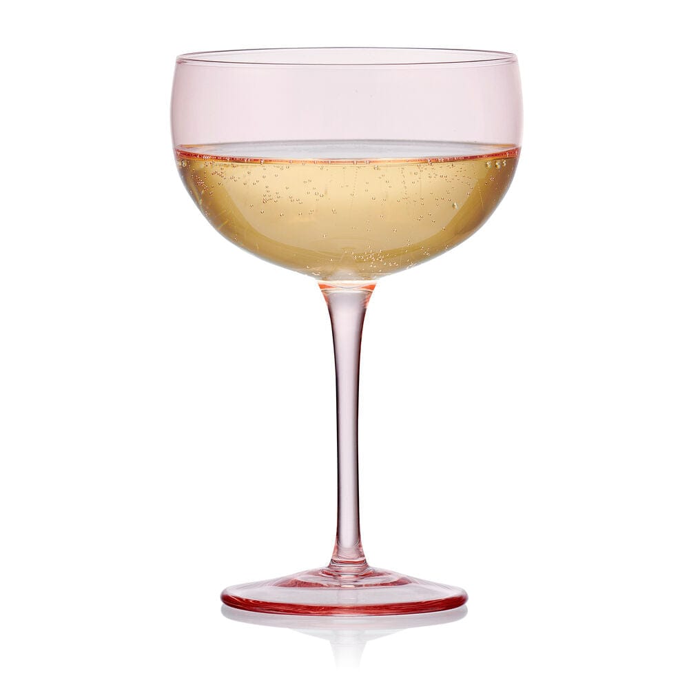 Darbie Angell Vibrance Blush Set of 4 Coupe Cocktail Glasses