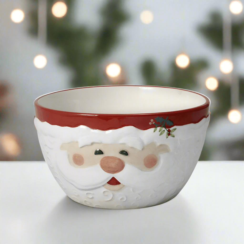 Winterberry® Jolly Santa Sculpted Cereal Bowl