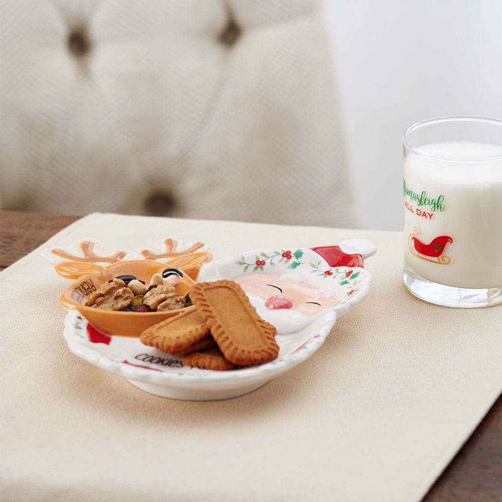 Winterberry® Santa and Reindeer Cookie Plate
