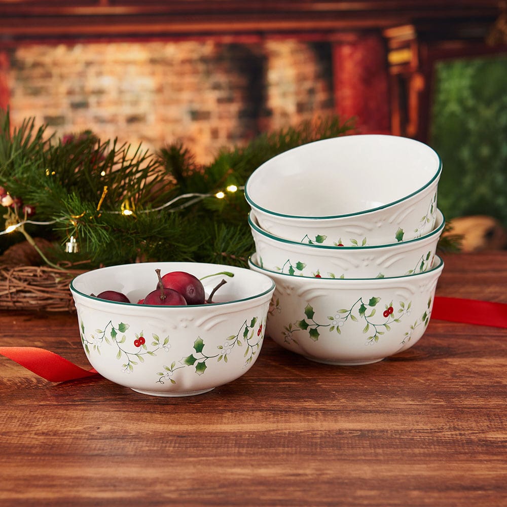 Winterberry® Set of 4 Deep Soup Cereal Bowls