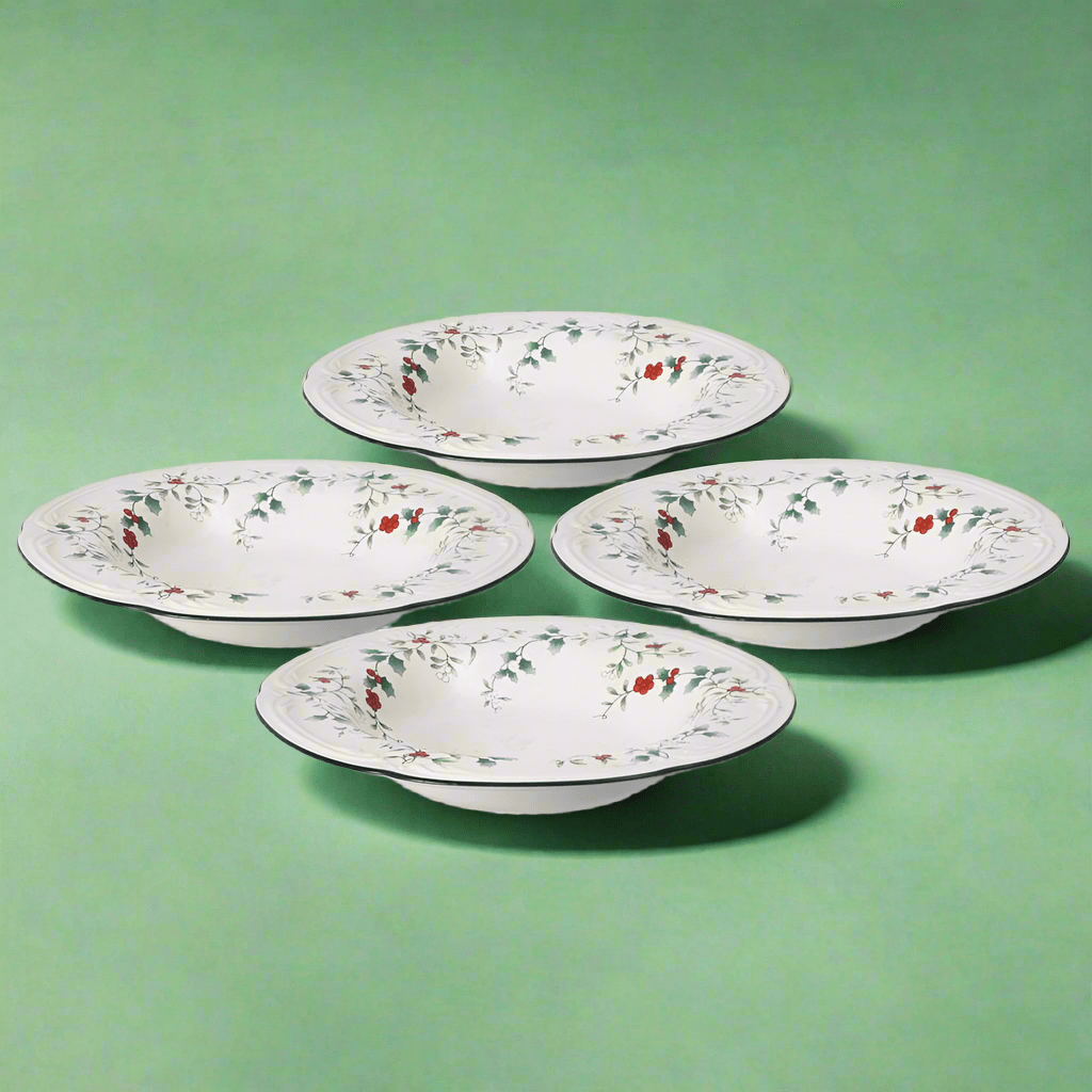 Winterberry® Set of 4 Rim Soup Bowls