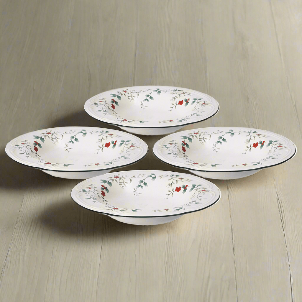 Winterberry® Set of 4 Rim Soup Bowls