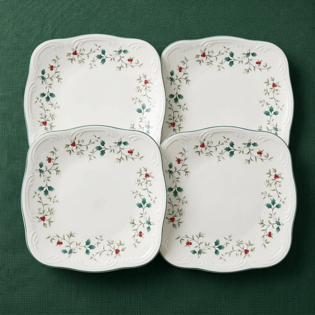 Winterberry® Set of 4 Square Salad Plates