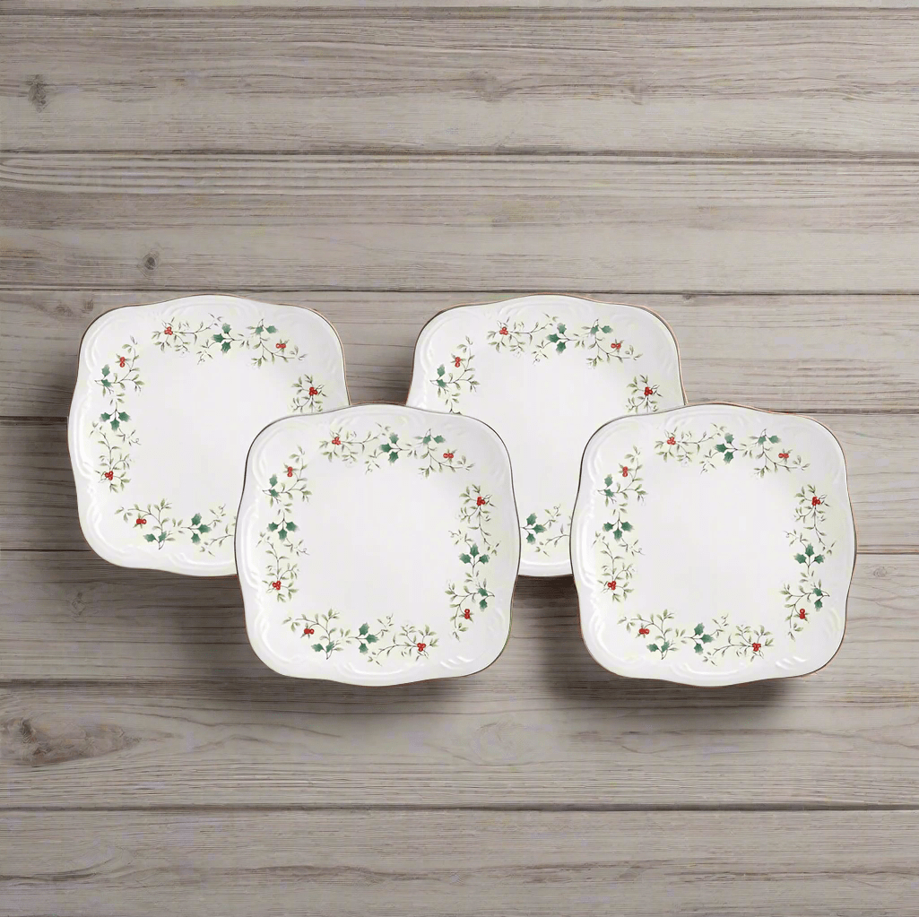 Winterberry® Set of 4 Square Salad Plates