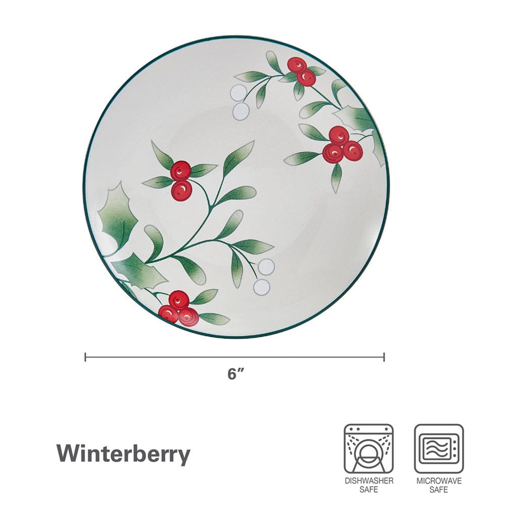 Winterberry® Set of 4 Appetizer Plates, 6 Inch