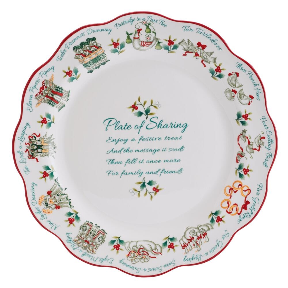 Winterberry® 12 Days Of Christmas Scalloped Sharing Plate