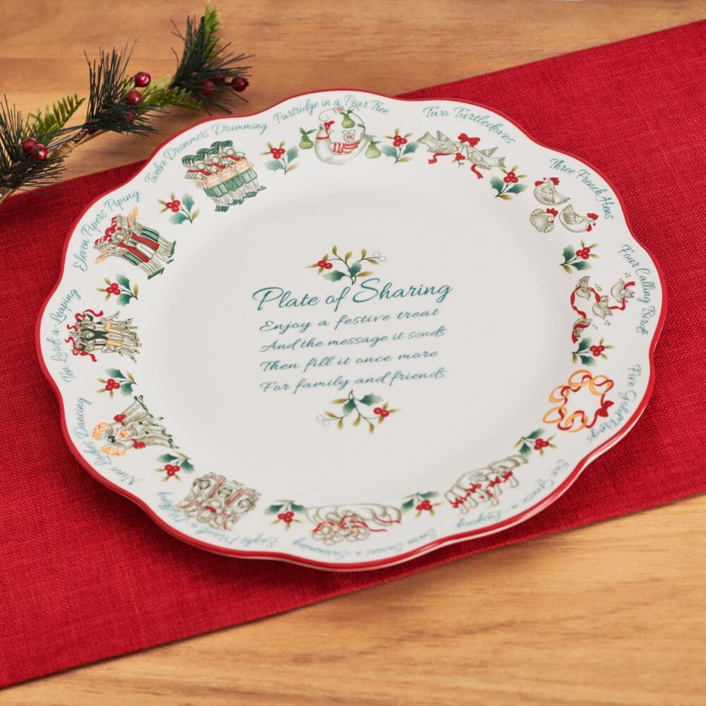 Winterberry® 12 Days Of Christmas Scalloped Sharing Plate