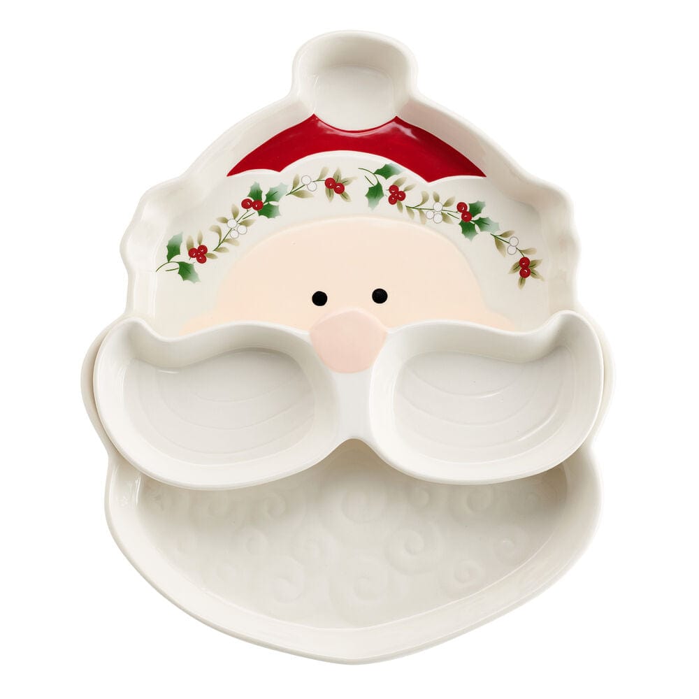 Winterberry® Santa Chip and Dip Platter Tray
