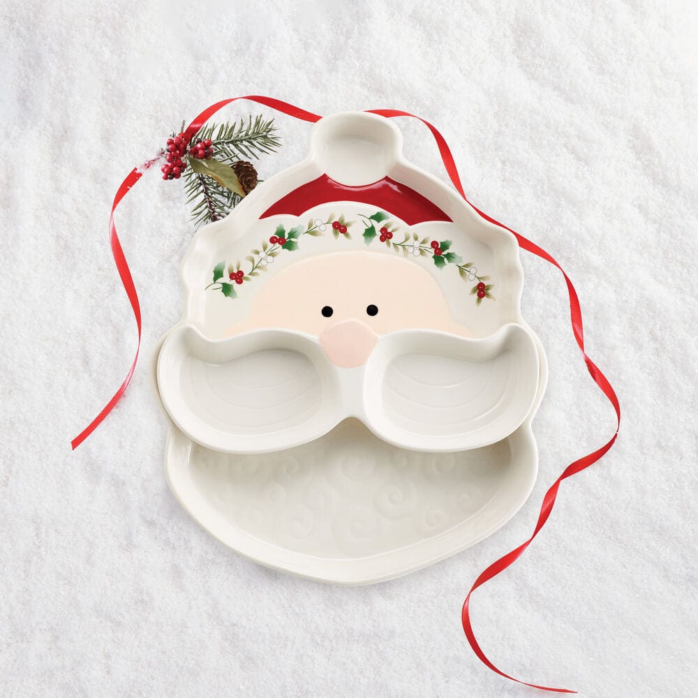 Winterberry® Santa Chip and Dip Platter Tray