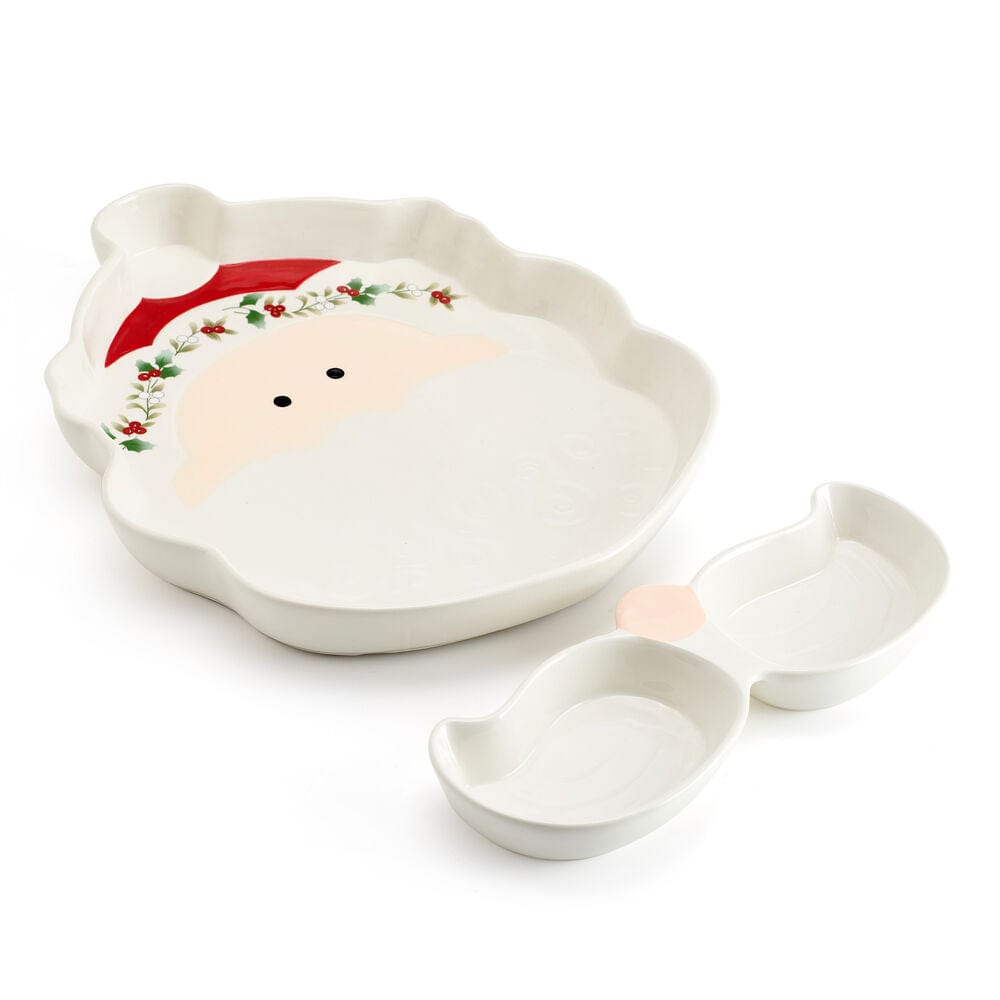 Winterberry® Santa Chip and Dip Platter Tray