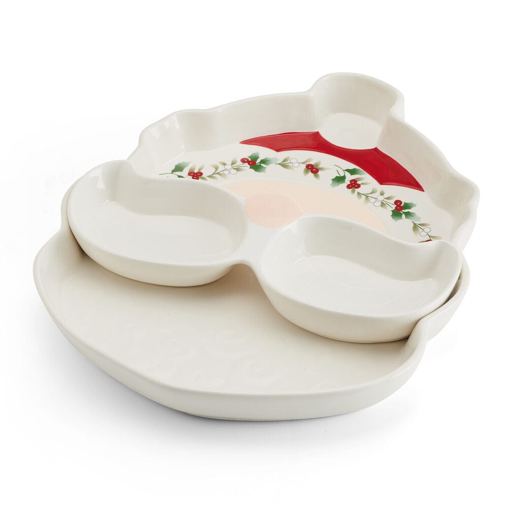 Winterberry® Santa Chip and Dip Platter Tray