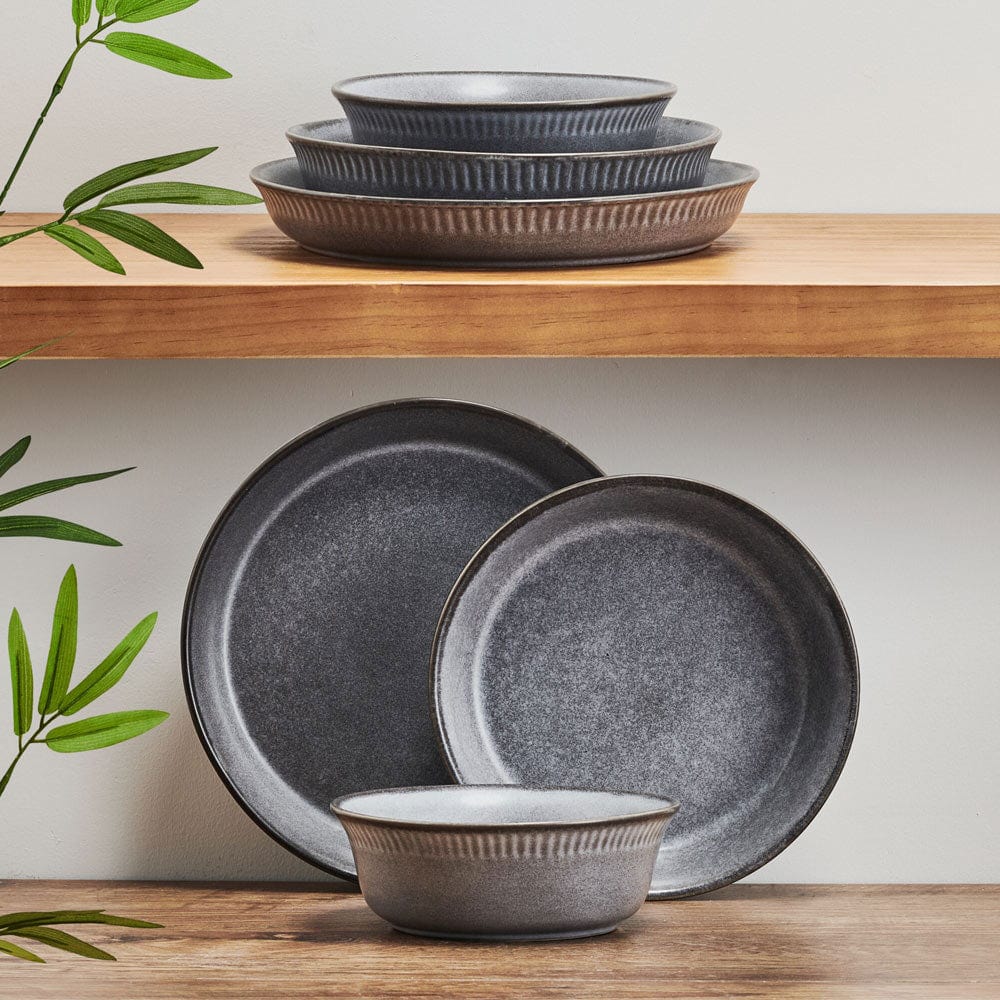 Pfaltzgraff Amara 6 Piece Dinnerware Bowl Set Gray