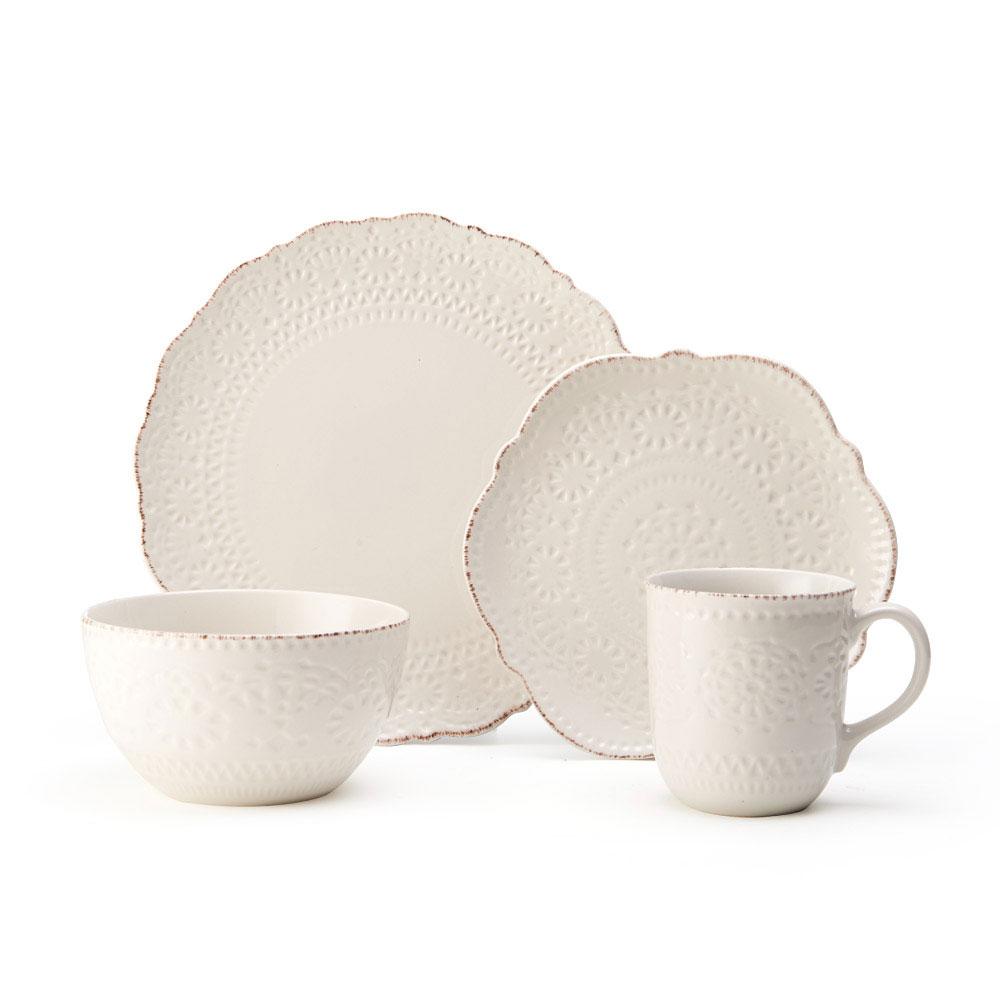 Cream Stoneware Utensil Set
