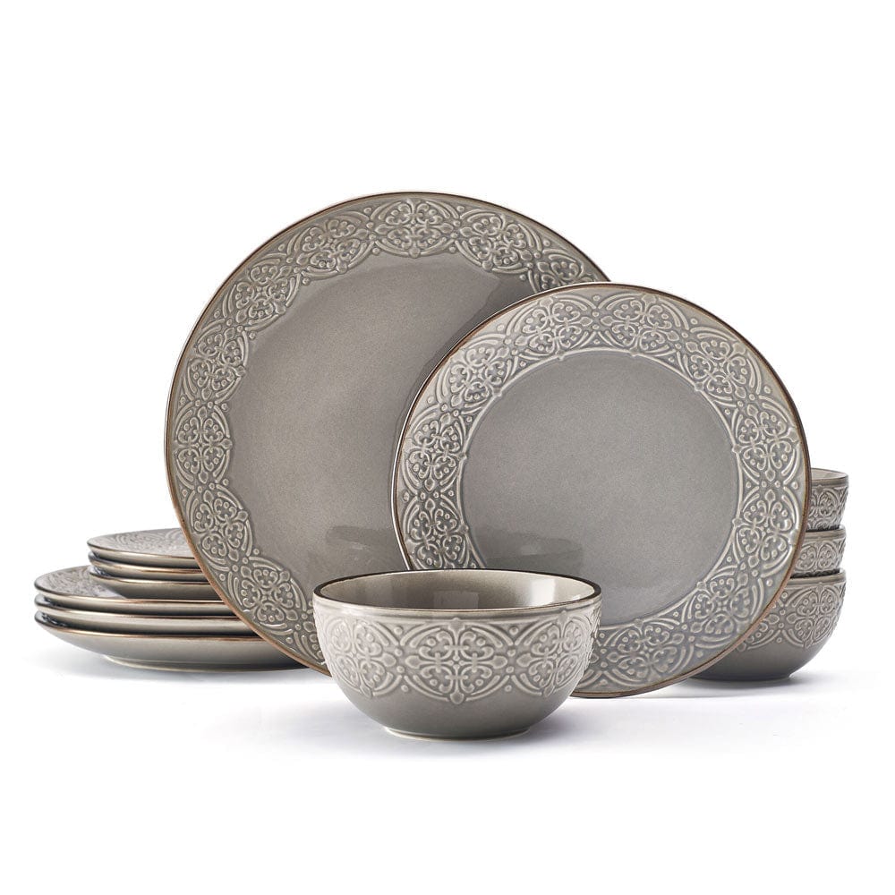 Emma 12 Piece Dinnerware Set, Service for 4