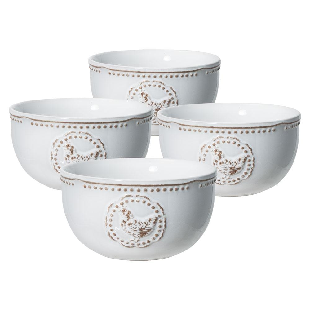 Hasense Soup Bowls for Kitchen, 40 Oz Cereal Bowl Set of 4, Navy