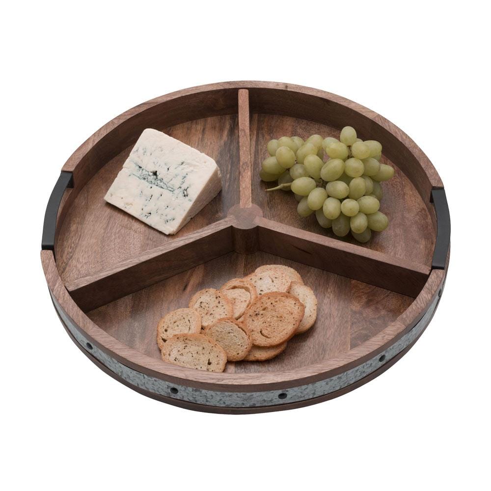 Galvanized Band Lazy Susan Platter with Removable Dividers, 16 Inch –  Pfaltzgraff