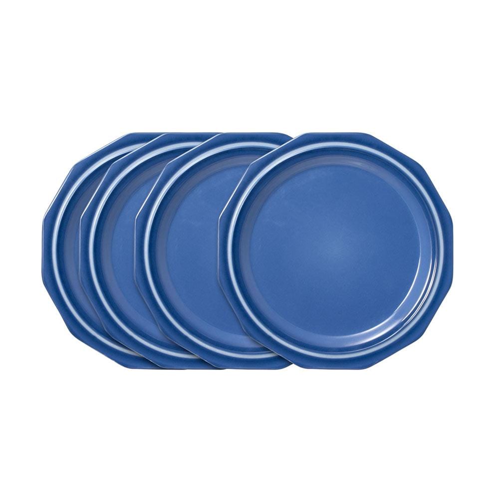 Heritage Blue Set of 4 Outdoor Melamine Salad Plates Pfaltzgraff