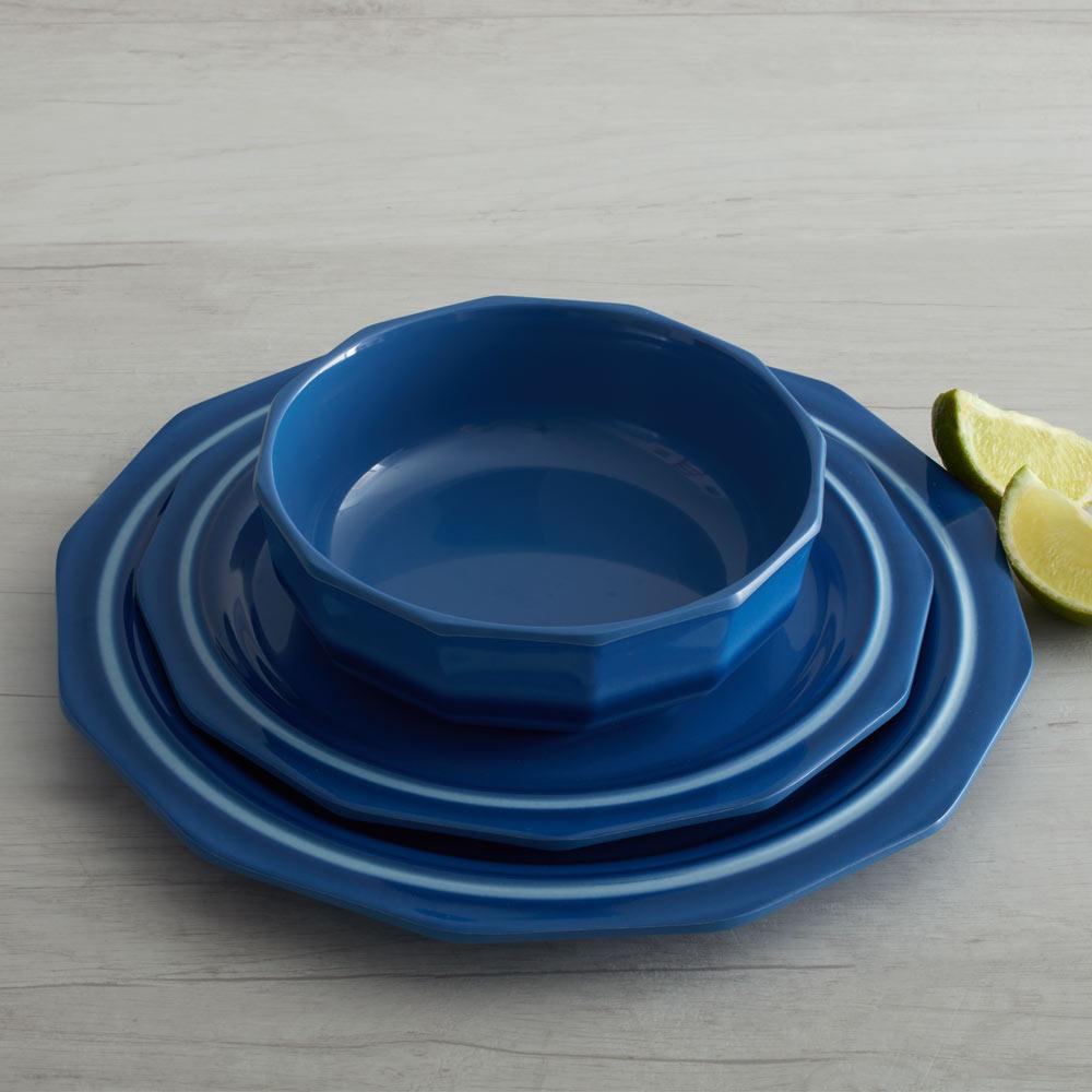 Heritage Blue Set of 4 Outdoor Melamine Salad Plates Pfaltzgraff